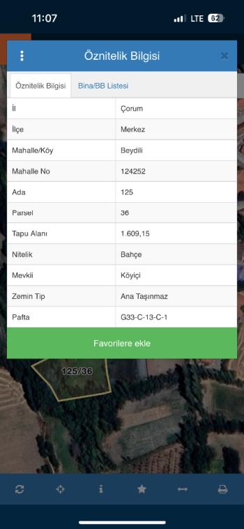 GÜVENAY - ÇORUM MERKEZ BEYDİLLİ KÖYÜ SATILIK BAHÇE 