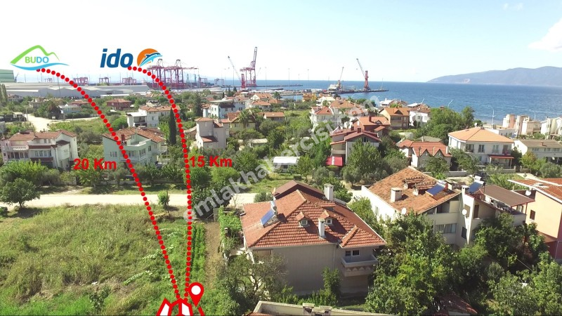 BURSA GEMLİK HİSAR TAPULU, PLAJA SADECE 80 METRE, AYRIK NİZAM TEK VİLLA YA DA İKİZ VİLLA YAPIMINA UYGUN İMARLI SATILIK 505 M2 İMARLI ARSA