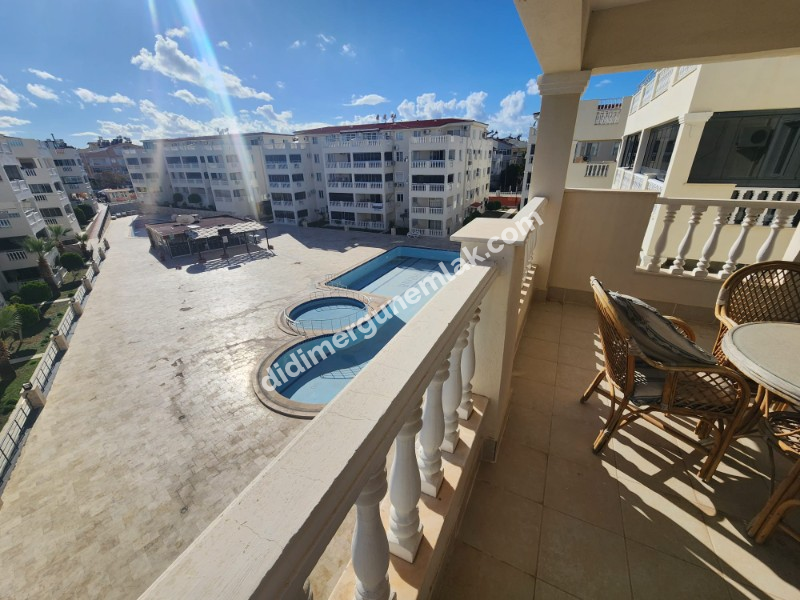  DİDİM ÇAMLIK MAHALLESİNDE EŞYALI SİTE İÇİNDE HAVUZ CEPHELİ FIRSAT 1+1 DAİRE