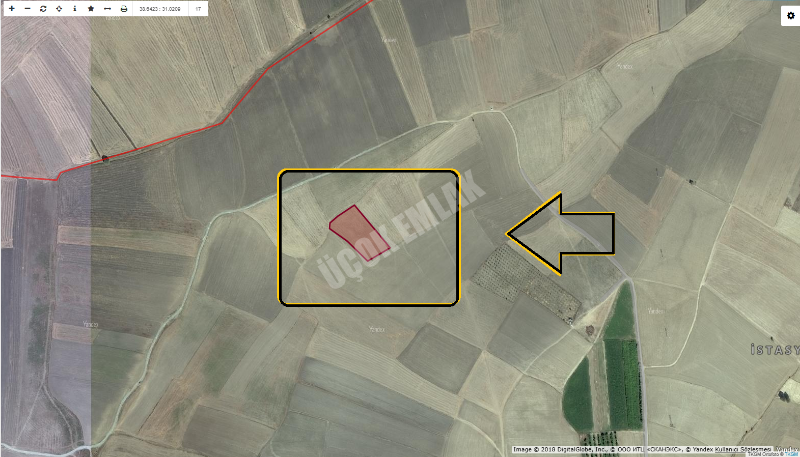 AFYON ÜÇOK EMLAKTAN ÇAY İSTASYON DA SATILIK 5.342M² TARLA