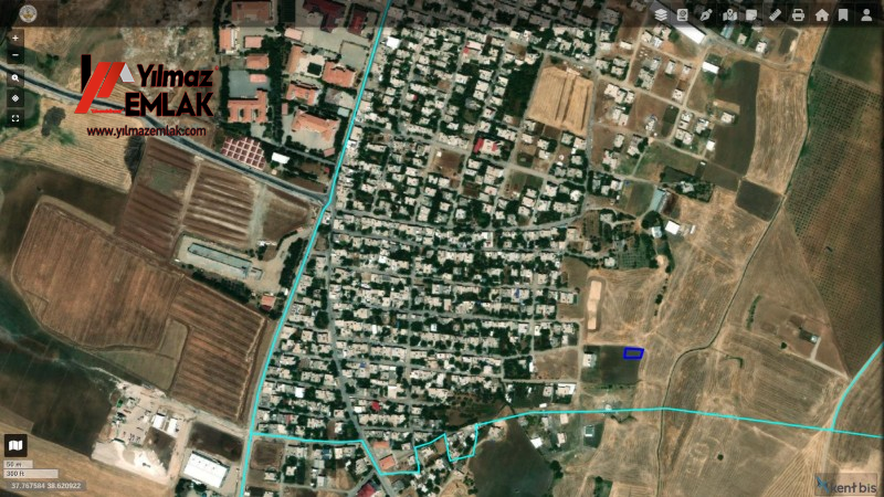 YILMAZ EMLAK'TAN CUMHURİYET MAH.SATILIK 387 m² BATI CEPHELİ ARSA