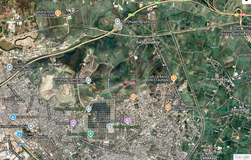 Derecavus Yunuseli arasinda İmar Sınırı Yatırımlık 20 Dönüm Satılık Kıymetli Arazi.