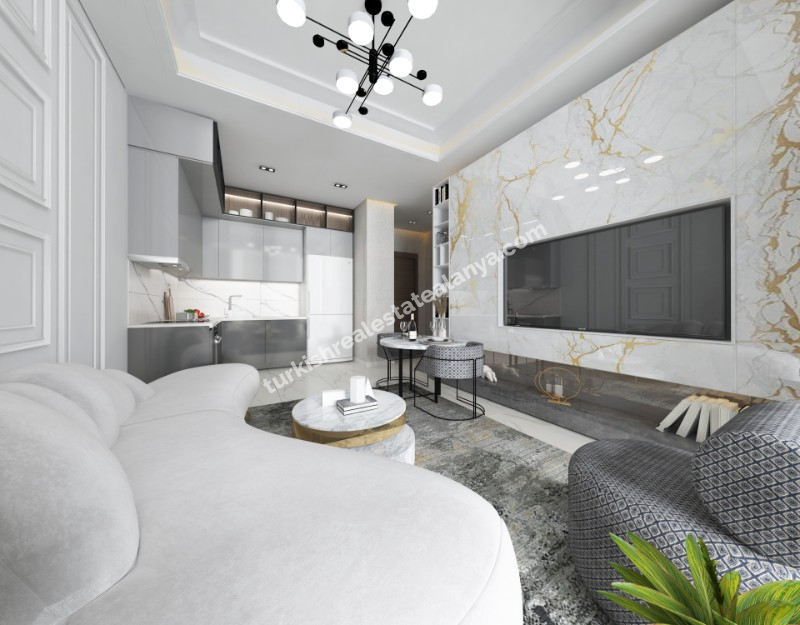 1+1 stanovi na prodaju u blizini plaže Kleopatra-Cleopatra Plajı Yakınında Satılık 1+1 Daireler