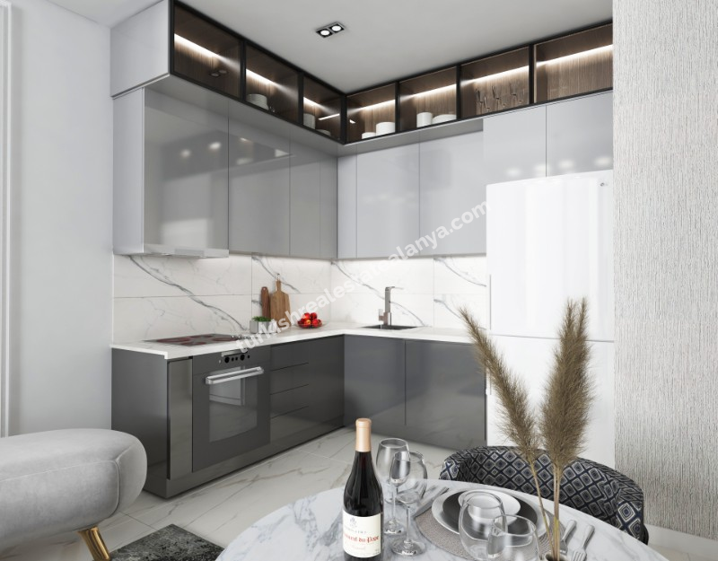 1+1 stanovi na prodaju u blizini plaže Kleopatra-Cleopatra Plajı Yakınında Satılık 1+1 Daireler