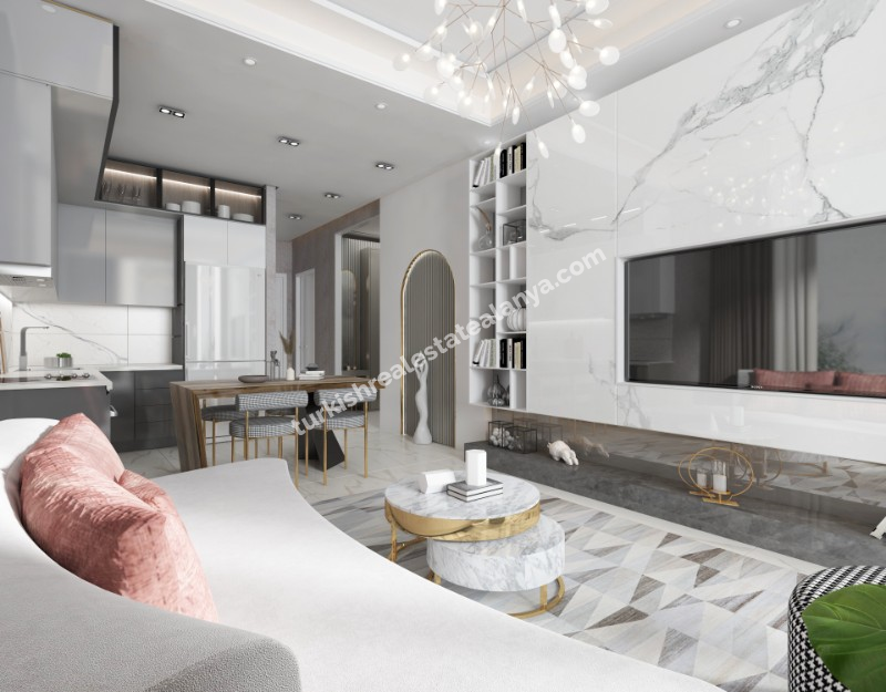 1+1 stanovi na prodaju u blizini plaže Kleopatra-Cleopatra Plajı Yakınında Satılık 1+1 Daireler