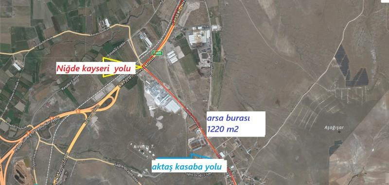 AKTAŞ DEVLETTE  1220 M2  SATILIK ARSA