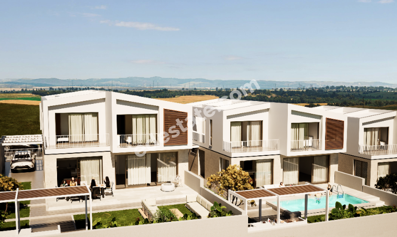 Lefkoşa Gönyeli Bölgesinde ŞİRKETE Ödemeli SATILIK 4+1 VİLLALAR 