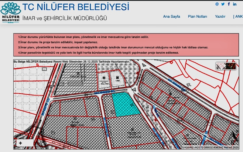 DijitalEmlak’tan Nilüfer İrfaniyede Ticari İmarlı Satılık 10 dönüm Kıymetli Arsa. 