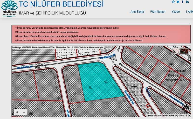 DijitalEmlak’tan Nilüfer İrfaniyede Ticari İmarlı Satılık 10 dönüm Kıymetli Arsa. 