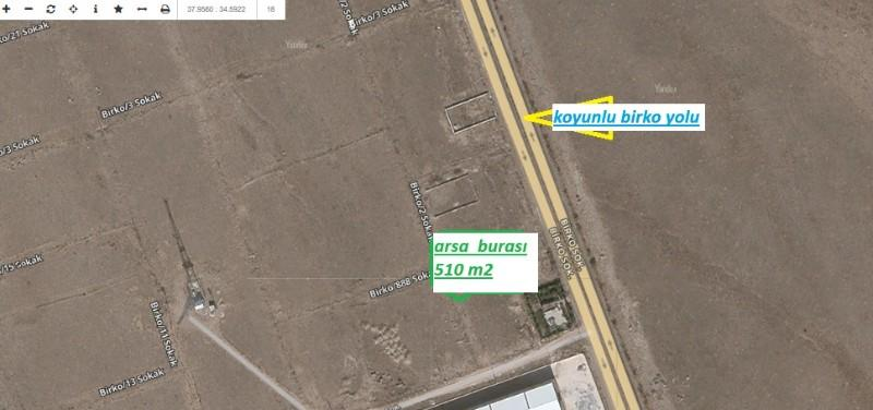 KOYUNLU BİRKO YOLUNA   2. PARSEL 510 M2  SAT ARSA