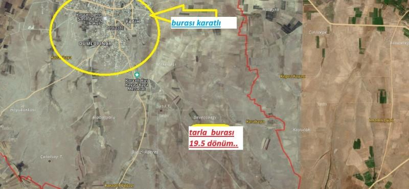 KARATLI KUYUCAK MEVKİĞİNDE 19.5 DÖNÜM SATILIK  TARLA 
