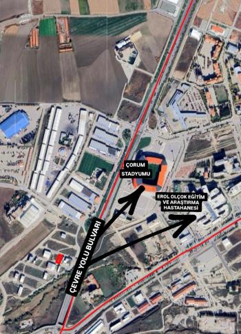 Güvenay - Çorum Gimat Toptancılar Sitesin de Satılık 659 m2 Arsa 