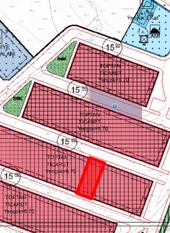 Güvenay - Çorum Gimat Toptancılar Sitesin de Satılık 659 m2 Arsa 