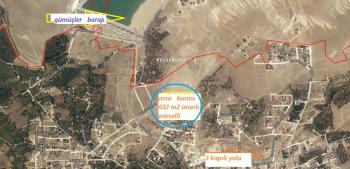 gümüşler   eskide baraj yolu üstü 630 m2  sat arsa