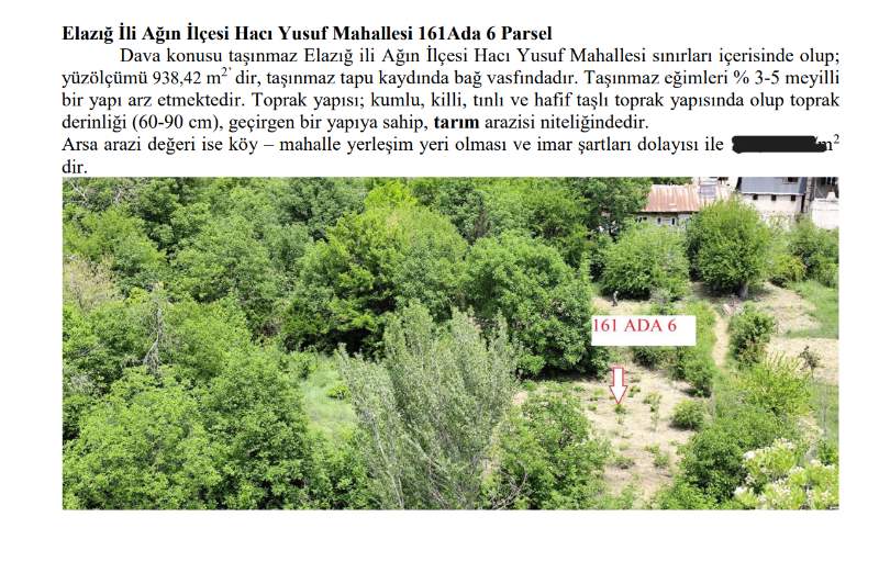 ELAZIĞ AĞIN 1 DÖNÜM ARSA TAPU SAHİBİ PERTA EMLAK ÜMİT TAHMAZ
