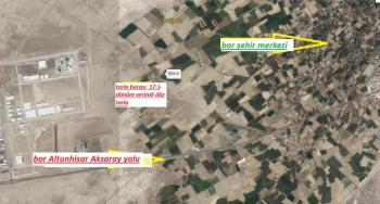 BOR  BAĞDÜZDE  17.5 DÖNÜM SATILK  TARLA 