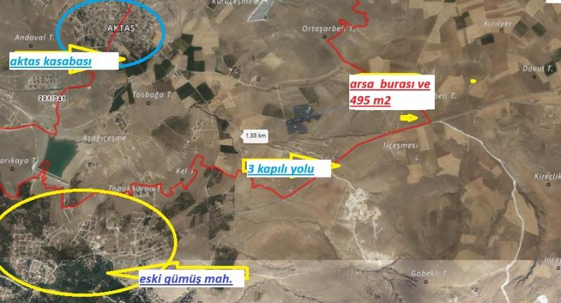 AKTAŞ DEVLETTE 495 M2 ARSA 