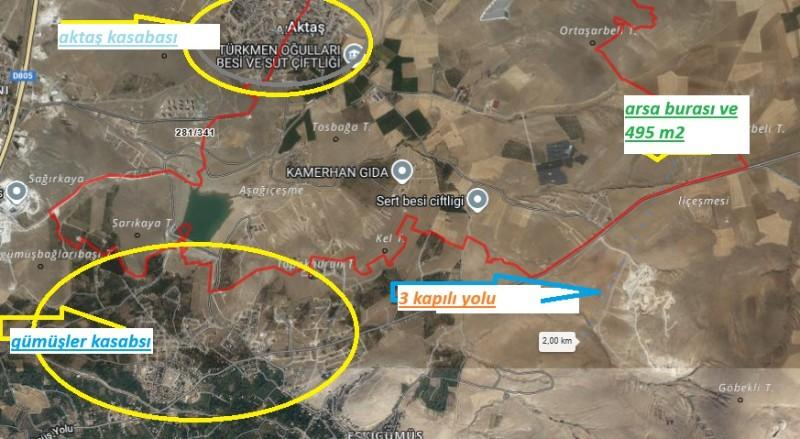 AKTAŞ DEVLETTE 495 M2 ARSA 