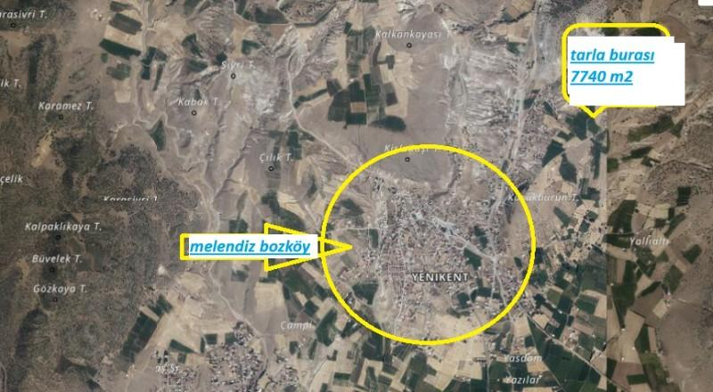 ÇİFTLİK  MELENDİZ   Bozköyde 7.5  DÖNÜM  satılık  verimli   tarla 