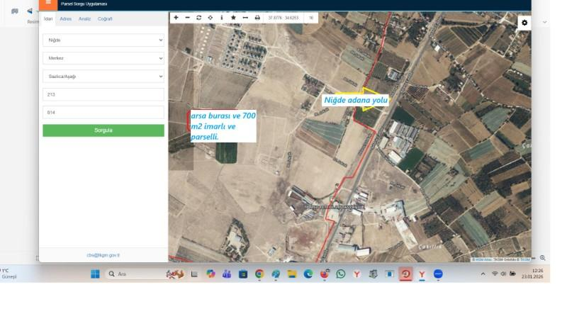 SAZLICA  AŞAĞI  MAHALLEDE 700 M2 SATILIK ARSA 