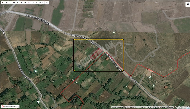 AFYON ÜÇOK EMLAKTAN DEĞİRMENAYVALI/ KURTULUŞ DA SATILIK YOLA SIFIR 680M² TARLA