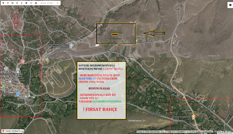 AFYON ÜÇOK EMLAKTAN DEĞİRMENAYVALLI / KURTULUŞDA SATILIK 1.218M BAHÇE