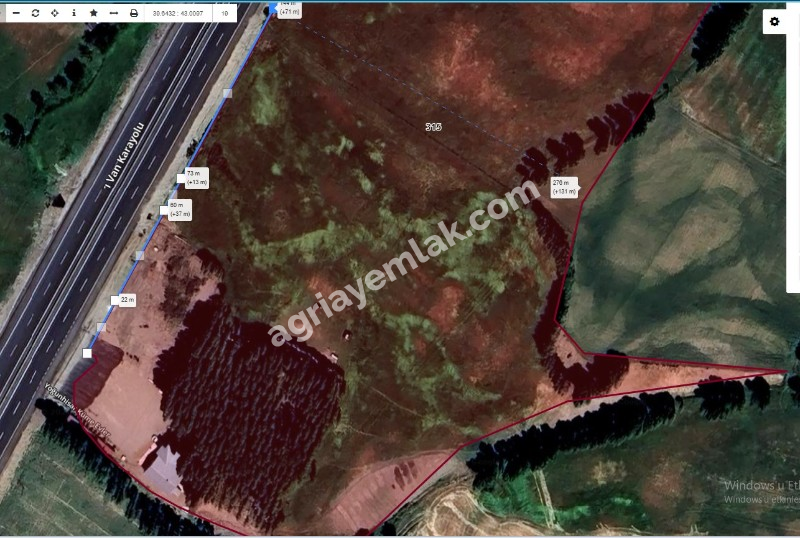 HAVAALANININ YANINDA AĞRI HAMUR YOLUNA SIFIR 10.000 M2 SATILIK İMARLI ARSA