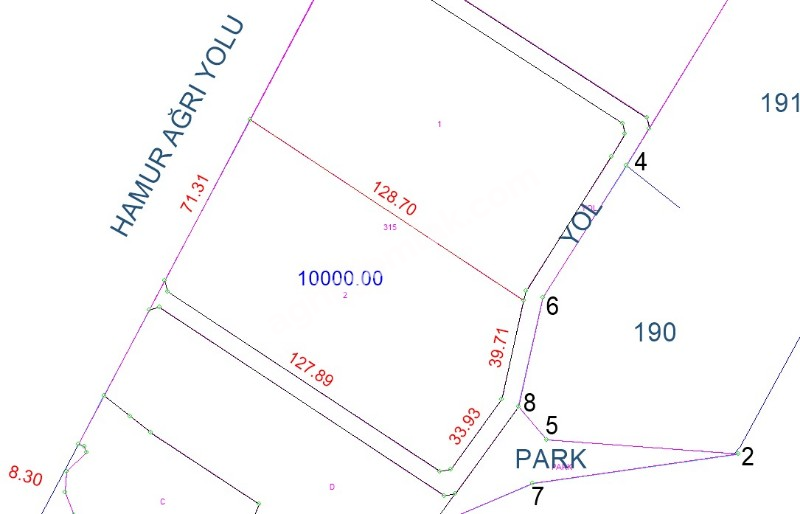 HAVAALANININ YANINDA AĞRI HAMUR YOLUNA SIFIR 10.000 M2 SATILIK İMARLI ARSA