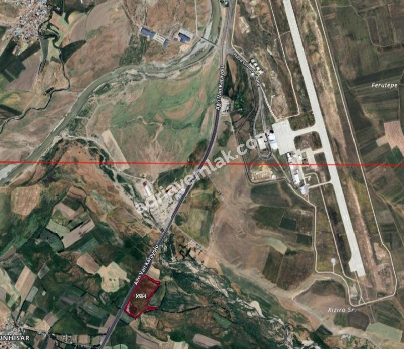 HAVAALANININ YANINDA AĞRI HAMUR YOLUNA SIFIR 10.000 M2 SATILIK İMARLI ARSA