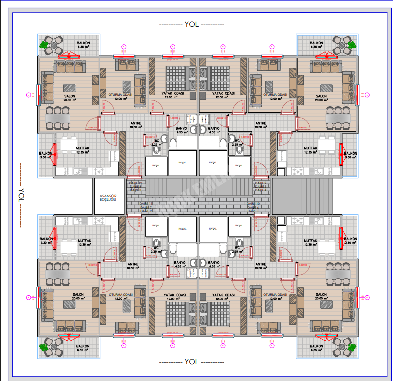 AFYYON ÜÇOK EMLAKTAN MAREŞAL F. ÇAKMAK MAH 2+1 SATILIK LÜX DAİRELER 