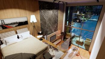 Kıbrıs İskele Long Beach Bölgesinde Ayrıcalıklı Yaşam Sunan Taşınmaya Hazır Satılık 1+0 Penthouse Daireler