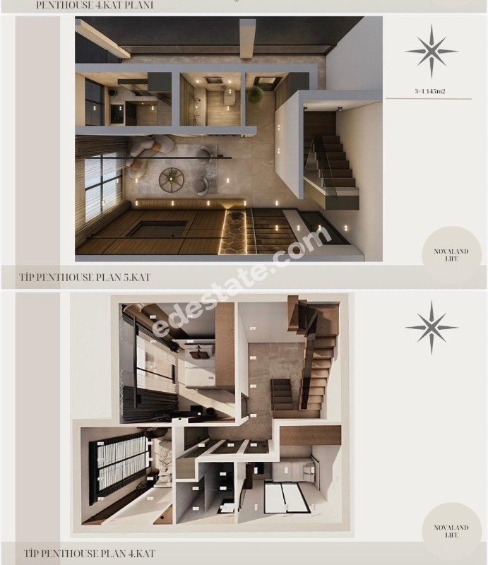 Mağusa Çanakkale'de % 30 Peşinatla SATILIK 3+1 DUBLEKS PENTHOUSE