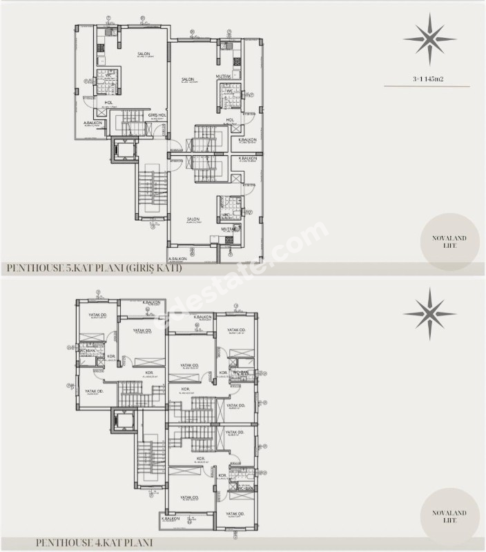 Mağusa Çanakkale'de % 30 Peşinatla SATILIK 3+1 DUBLEKS PENTHOUSE