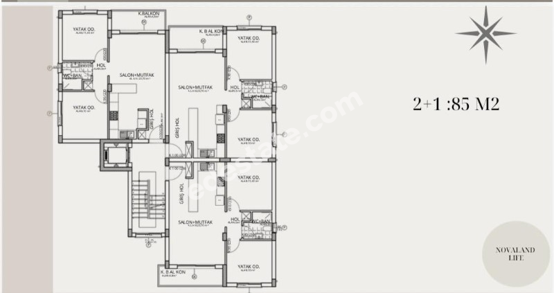 Mağusa Çanakkale Bölgesinde ŞİRKETE ÖDEMELİ YENİ SATILIK 2+1 DAİRELER