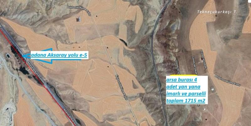 ULUKIŞLA  ALPAGUTTA 4  ADET YAN YANA  İMARLI 1715 M2  SATILIK ARSA 