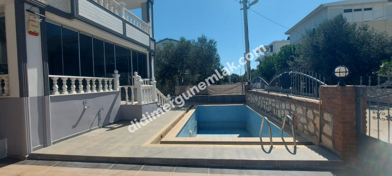 DİDİM ÇAMLIK MAHALLESİ' NDE TAM MÜSTAKİL-ÖZEL OTOPARKLI-MÜSTAKİL HAVUZLU 4+1 SATILIK VİLLA 
