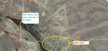 GÜLLÜCEDE   MERA  YANI  16  DÖNÜM  SATILIK TARLA
