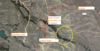 GÜLLÜCEDE   MERA  YANI  16  DÖNÜM  SATILIK TARLA