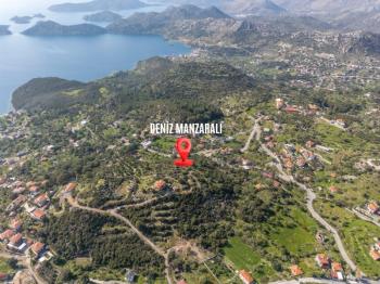 Marmaris Söğütte Deniz ve Cumhuriyet Manzaralı 3.914 m² Arazi