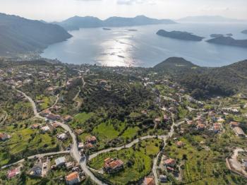 Marmaris Söğütte Deniz ve Cumhuriyet Manzaralı 3.914 m² Arazi