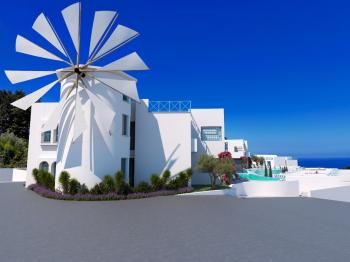 KKTC Girne Lapta'da Santorini Mimarisini Yaşayabileceğiniz Muhteşem Manzaralı Satılık 2+1 Ultra Lüks Daireler