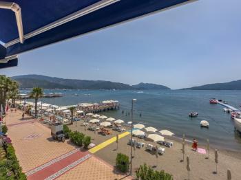Marmaris Siteler Sahilde | Kendine Ait Plajlı Sitede | Deniz Manzaralı 1+1 Satılık Daire