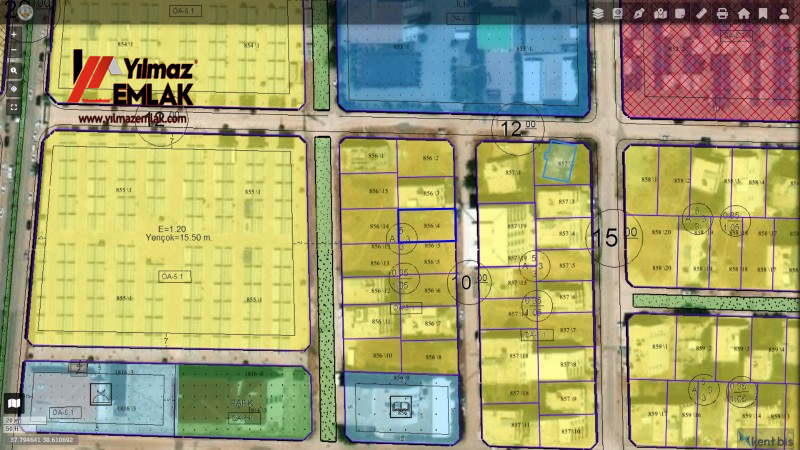 YILMAZ EMLAK'TAN YAVUZ SELİM MAH.SATILIK 380m² DOĞU CEPHELİ ARSA
