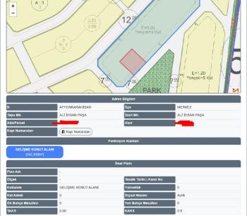 AFYON ÜÇOK EMLAKTAN ALİ İHSAN PAŞA MAH 660M² HARİKA KONUMDA ARSA 