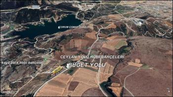 GÜVENAY - ÇORUM BARAJI ÜST TARAFI MANZARALI 1,270 M² SATILIK BAHÇE