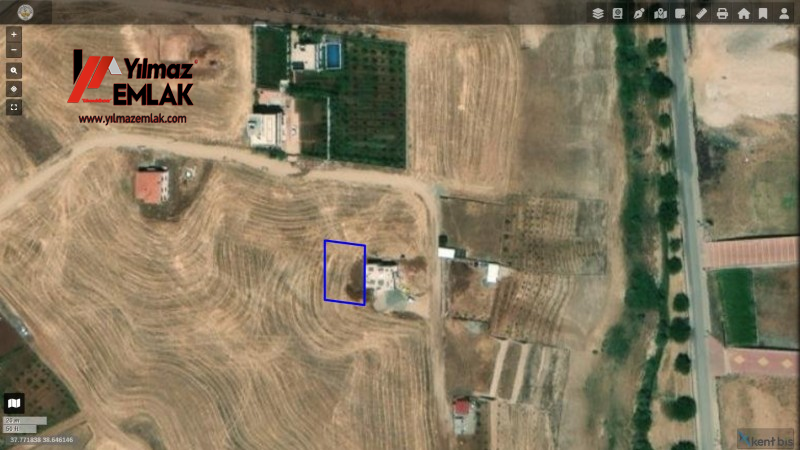 FIRAT MAH. VİLLALAR BÖLGESİNDE 4.KAT İMARLI SATILIK GÜNEY CEPHELİ 481m² ARSA