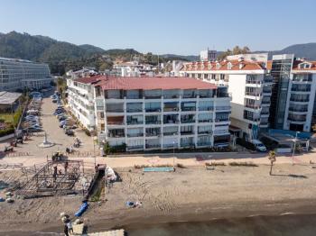 Marmaris Siteler Sahilde | Kendine Ait Plajlı Sitede | Deniz Manzaralı 1+1 Satılık Daire