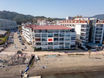 Marmaris Siteler Sahilde | Kendine Ait Plajlı Sitede | Deniz Manzaralı 1+1 Satılık Daire