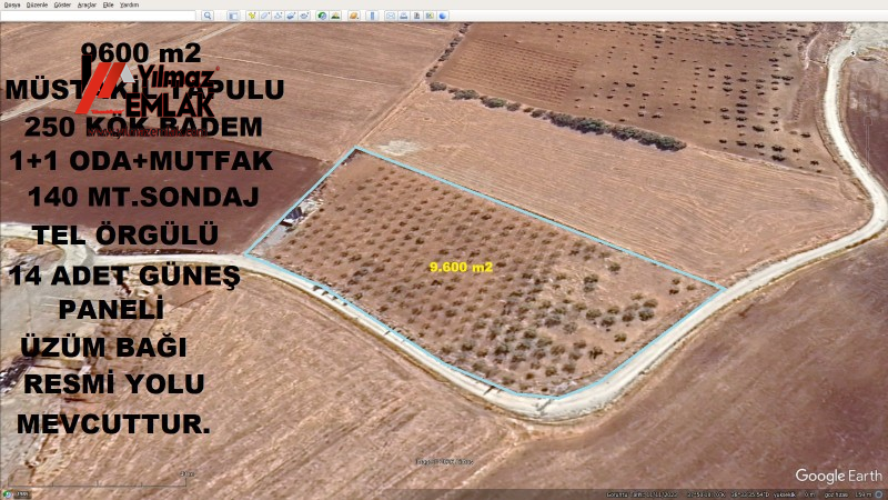 SALKIMBAĞI KÖYÜNDE SATILIK 9600 m² MÜSTAKİL TEK TAPULU TARLA