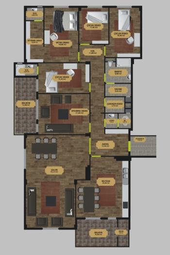YATAY VİLLA KONSEPTİNDE 5+1 LÜKS DAİRE ????